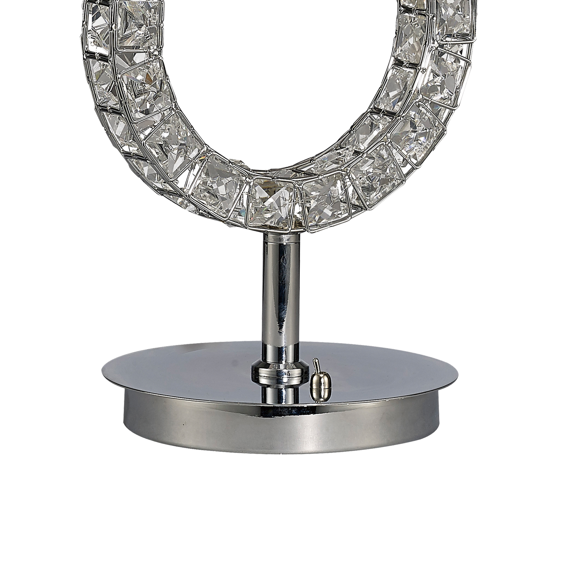 Florence Polished Chrome Crystal Table Lamps Diyas Shaded Table Lamps